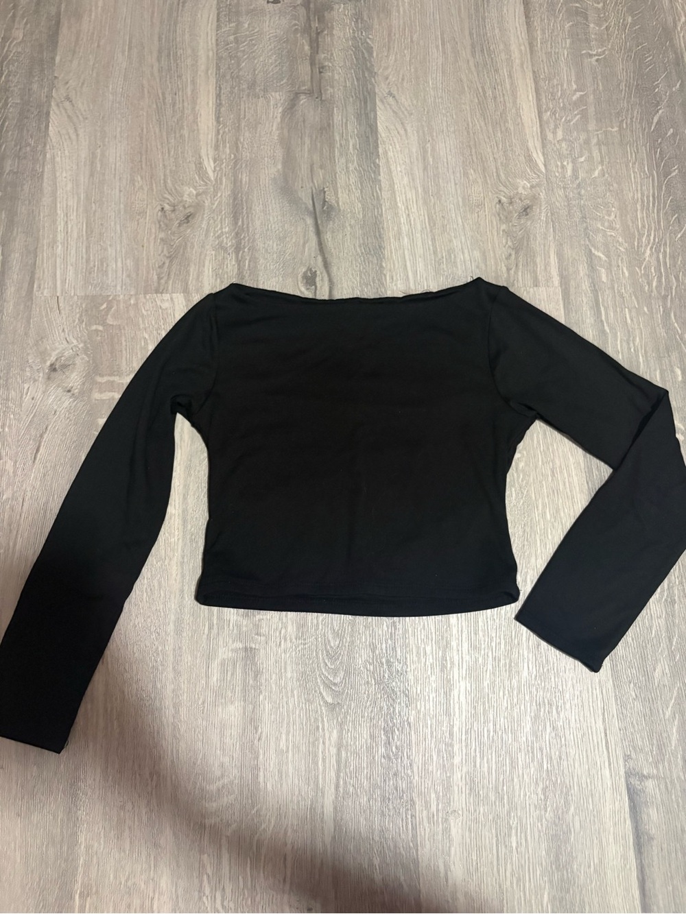 🎂 3 for $25 gaze Black Long-Sleeve Women's Top - Classic Boatneck size small